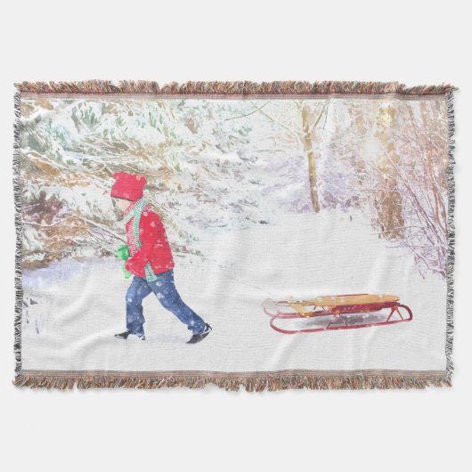 Sneeuwwinter kerstmis vakantie deken (Voorkant)