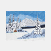 Sneeuwwinter Kleine Fleece Dekbed Deken (Voorkant (Horizontaal))