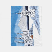 Sneeuwwinter Kleine Fleece Dekbed Deken (Voorkant)