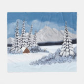 Sneeuwwinter Middelzware Fleece Dekbed Deken (Voorkant (Horizontaal))