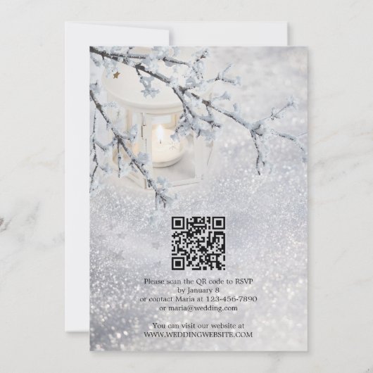 Sneeuwwinter — QR-codesegment Kaart (Achterkant)