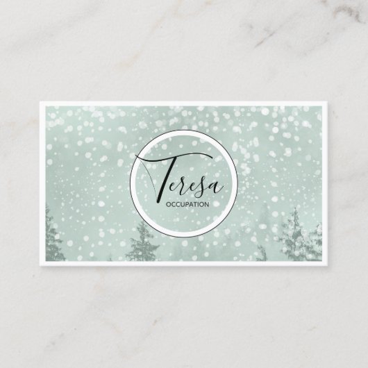 Sneeuwwinterbomen Green ID562 Visitekaartje (Voorkant)