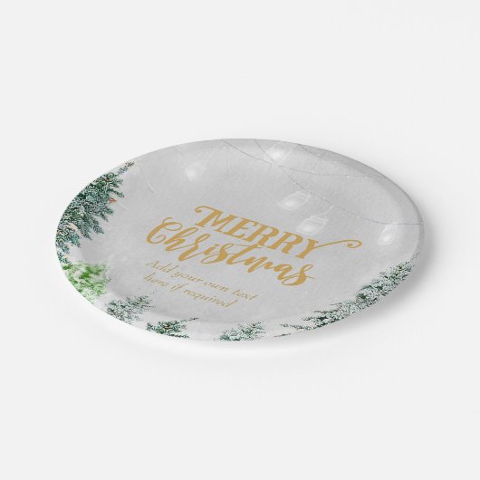 Sneeuwwinterbomen met prettige kerstvakantie bord (Gekanteld)
