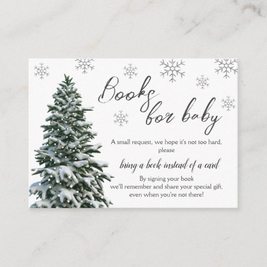 Sneeuwwinterboom | Boeken voor Baby Enclosure Kaar Informatiekaartje (Voorkant)