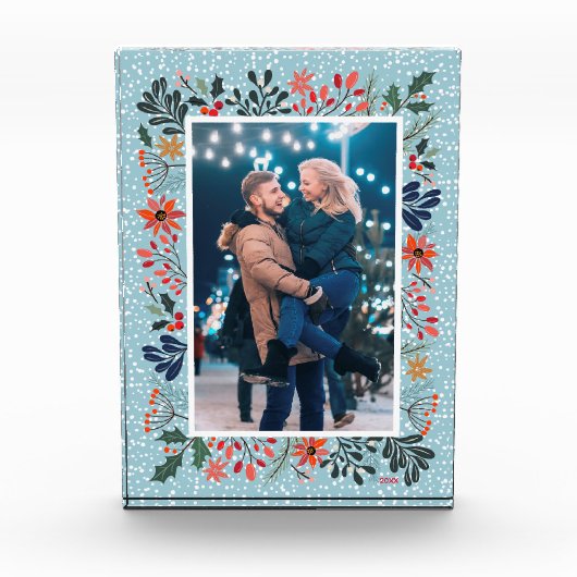 SneeuwwinterFloral Afbeelding Fotoblokken (Voorkant)