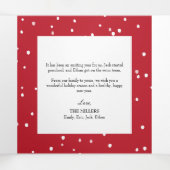 Sneeuwwinterkerstfeestdag - drievoudige fotokaart drieluik wenskaart (Binnenkant midden)