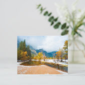 Sneeuwwinterlandschap Briefkaart (Staand voorkant)