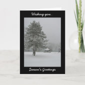 Sneeuwwinterlandschap Feestdagen Kaart (Voorkant)