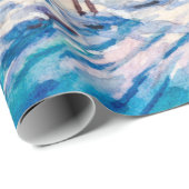 Sneeuwwinterlandschap. Landhuis. Kerstmis Cadeaupapier (Rol Hoek)