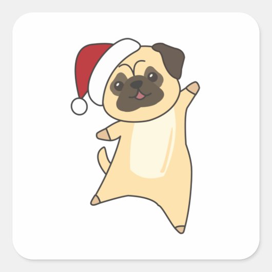 Sneeuwwintermuizen met kerstmis vierkante sticker (Voorkant)