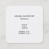 Sneeuwwinterpad met pijnbomen Foto Vierkante Visitekaartje (Achterkant)