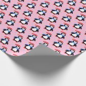 Sneeuwwinterpinguïn Cadeaupapier (Hoek)