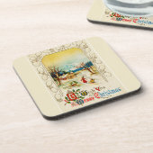  sneeuwwinterscene bier onderzetter (Linkerzijde)