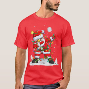 Sneeuwwintertijd — luchtlicht Santa Claus Dab XMas T-shirt