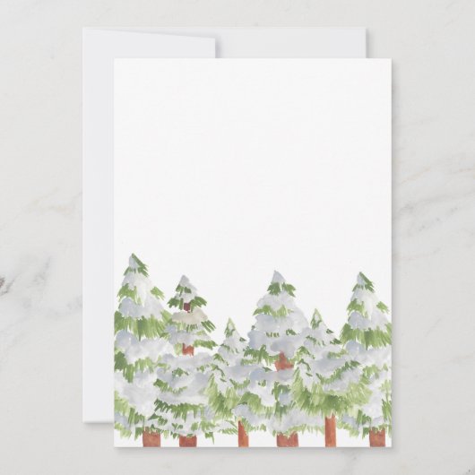 Sneeuwwinteruitnodiging voor babydouche kaart (Achterkant)