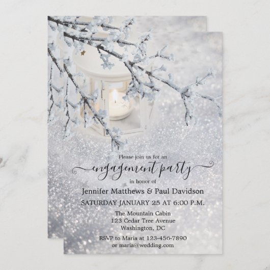 Sneeuwwinterwedstrijd Kaart (Voorkant / Achterkant)