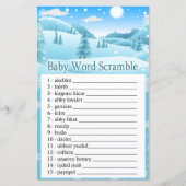 Sneeuwwinterwoud Baby word scramble game (Voorkant)