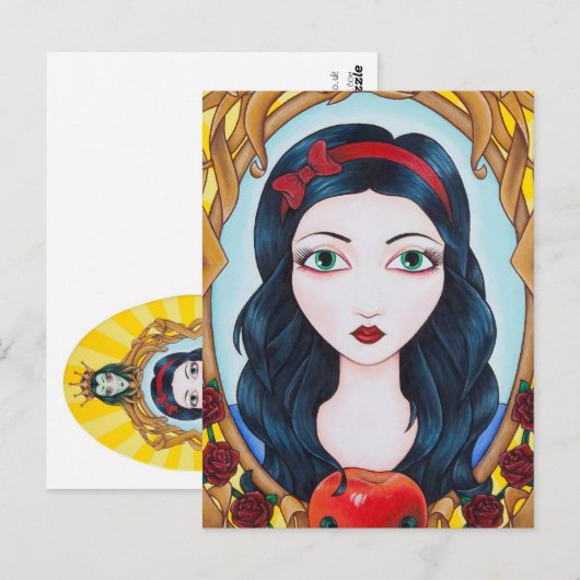 Sneeuwwit Briefkaart (Voorkant / Achterkant)