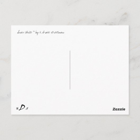 Sneeuwwit Briefkaart (Achterkant)