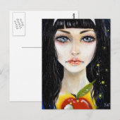 Sneeuwwit en briefkaart van de gifappel (Voorkant / Achterkant)