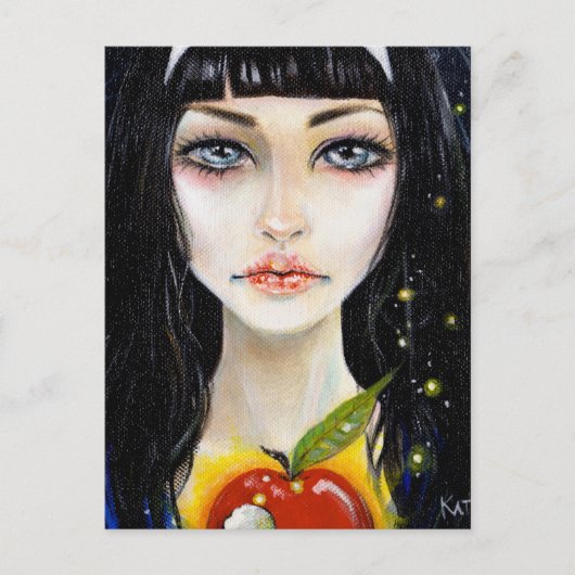 Sneeuwwit en briefkaart van de gifappel (Voorkant)