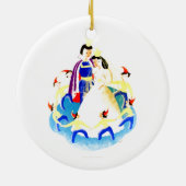 Sneeuwwit en de Zeven  Druk van WPA van Dwarfs Keramisch Ornament (Achterkant)