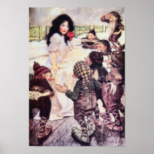 Sneeuwwit en het Poster van de zeven dwergen