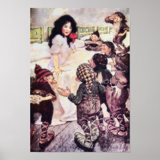 Sneeuwwit en het Poster van de zeven dwergen (Voorkant)