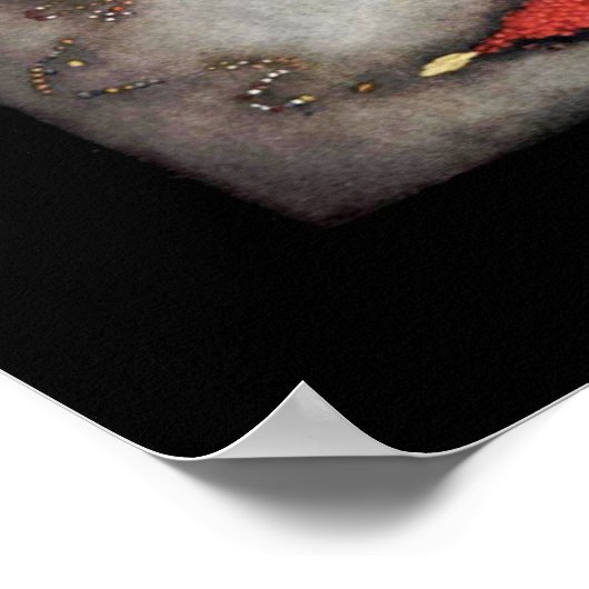 Sneeuwwit en rood roodrood ~ Melk op maat ~ Classi Poster (Hoek)