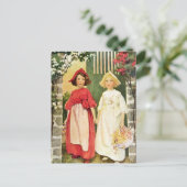 Sneeuwwit en Roos rood Briefkaart (Staand voorkant)