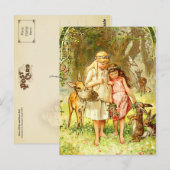 Sneeuwwit en Roos-rood Briefkaart (Voorkant / Achterkant)