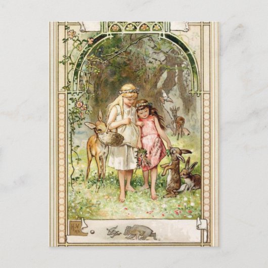 Sneeuwwit en Roos Rood door Hermann Vogeltry Briefkaart (Voorkant)