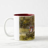 Sneeuwwit en Roos rood Tweekleurige Koffiemok (Links)