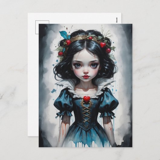 sneeuwwit feestdagenkaart (Voorkant / Achterkant)