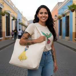 Sneeuwwit Grote Tote Bag