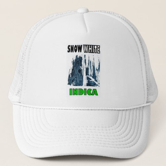 Sneeuwwit Indica Trucker Pet (Voorkant)