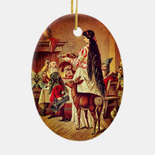 Sneeuwwit - sproeier - Märchen - Grimm Keramisch Ornament (Achterkant)