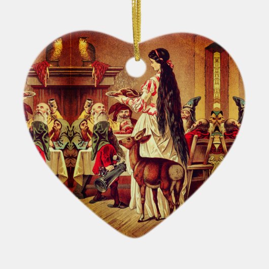 Sneeuwwit - sproeier - Märchen - Grimm Keramisch Ornament (Voorkant)