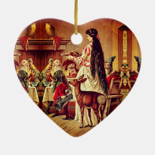 Sneeuwwit - sproeier - Märchen - Grimm Keramisch Ornament (Achterkant)