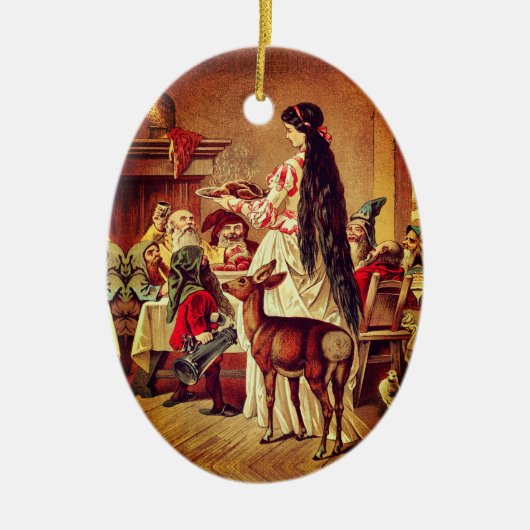 Sneeuwwit - sproeier - Märchen - Grimm Keramisch Ornament (Voorkant)