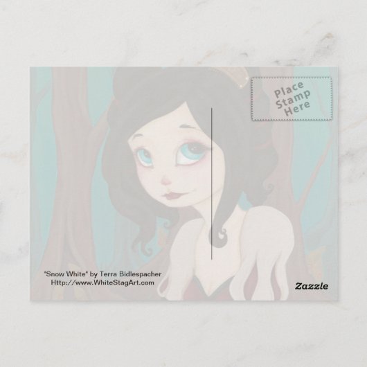 Sneeuwwit - SteamPunK Fairy Tale Briefkaart (Achterkant)