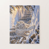 Sneeuwwit Tijgerontwerp Legpuzzel (Verticaal)