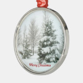 Sneeuwwitbomen, pretkerst metalen ornament (Links)