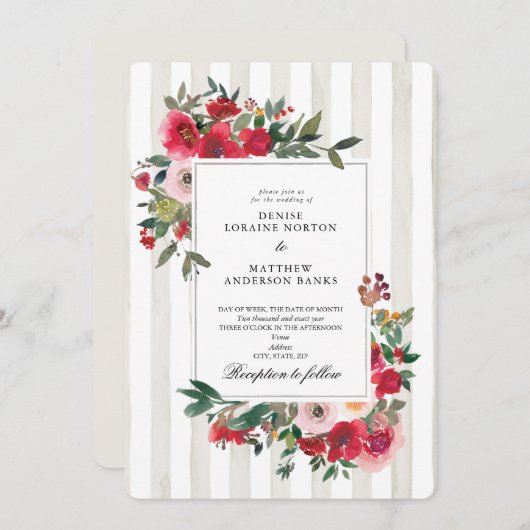 Sneeuwwitbruiloft Kaart (Voorkant / Achterkant)