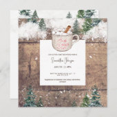 Sneeuwwitchocolade Baby Het is koud buiten vierkan Kaart (Voorkant / Achterkant)