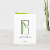Sneeuwwitgroene notitiekaart (Achterkant)