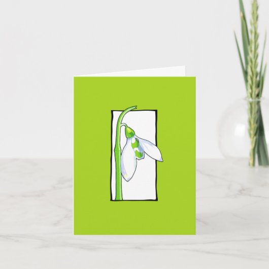 Sneeuwwitgroene notitiekaart (Voorkant)