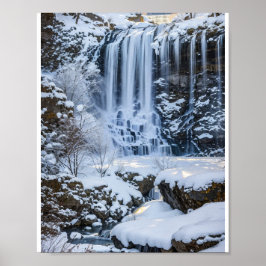 Sneeuwwitje bevroren waterval poster
