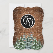 Sneeuwwitje Bos Pine Baby Jongen Geboorte Viering Kaart (Achterkant)