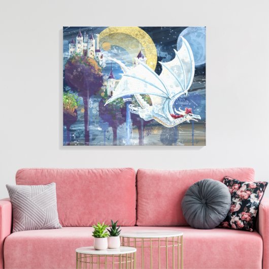 Sneeuwwitje Dragon Guardian Art Canvas Afdruk (Insitu (Woonkamer))